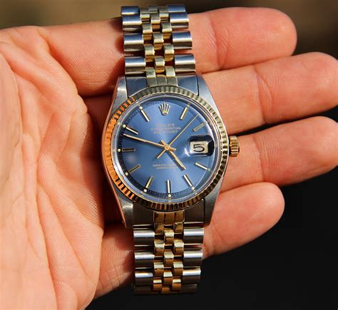 rolex datejust 11 blue two tone govberg|rolex datejust 1601.